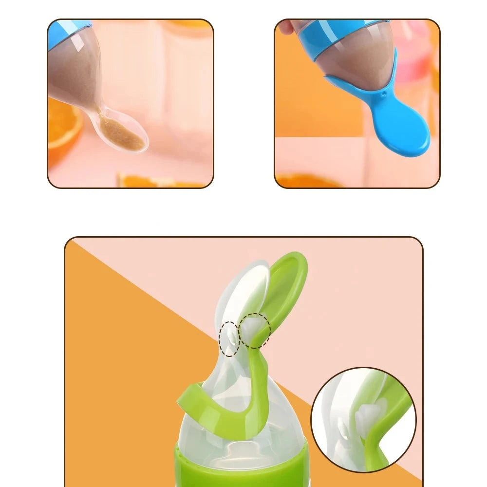 Biberon Silicone con Cucchiaio