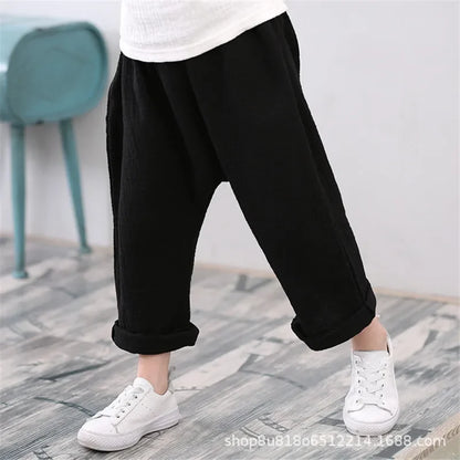 Pantaloni Estivi in Lino per Bambini - Stile e Comfort Casual